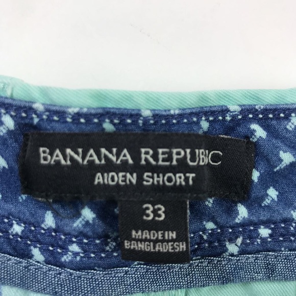 Banana Republic Mens Aiden Casual Shorts Green 33 - Picture 3 of 4